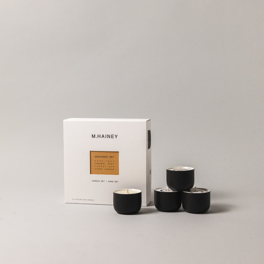 DISCOVERY SET - Set of 4 Candles / Saké Cups