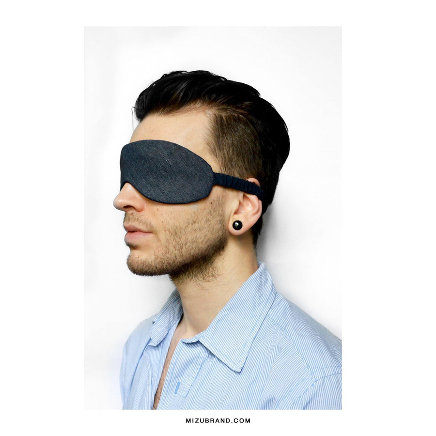 Chambray and silk sleep mask mens look 