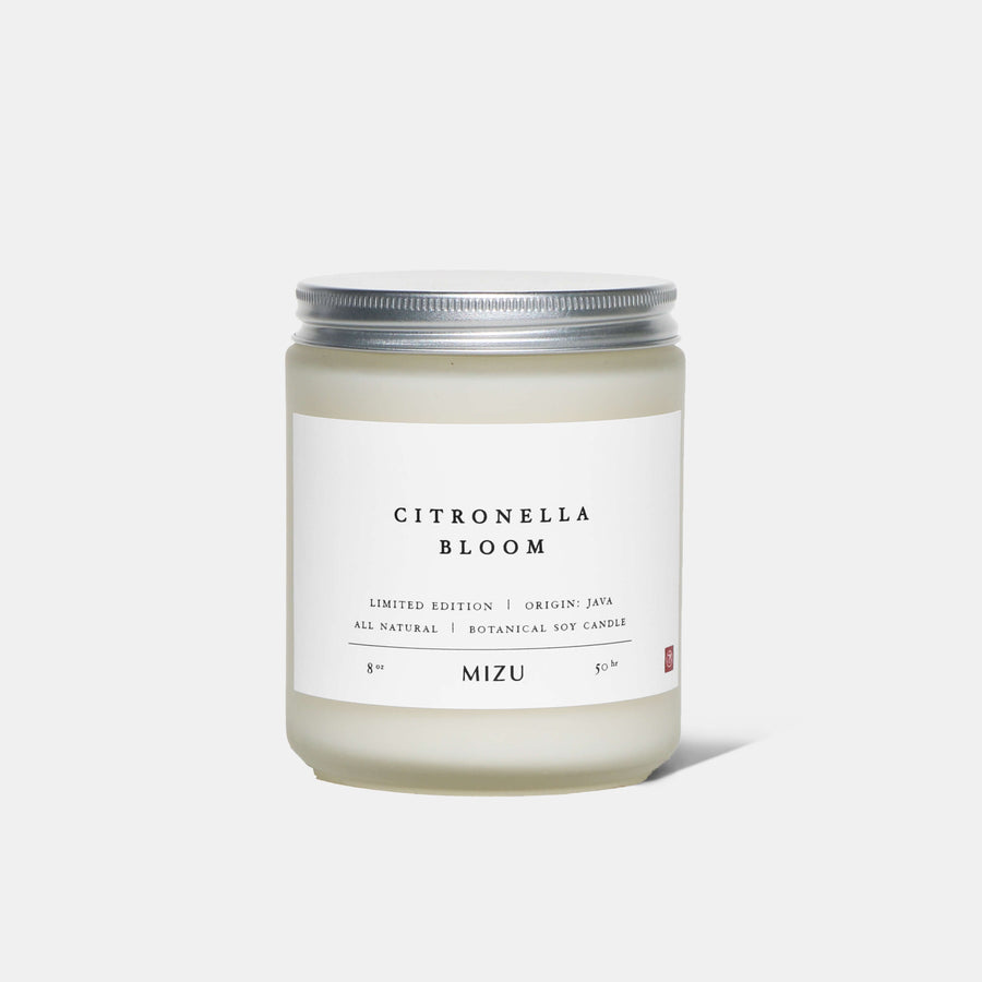 MIZU Citronella Bloom Essential Oil Candle