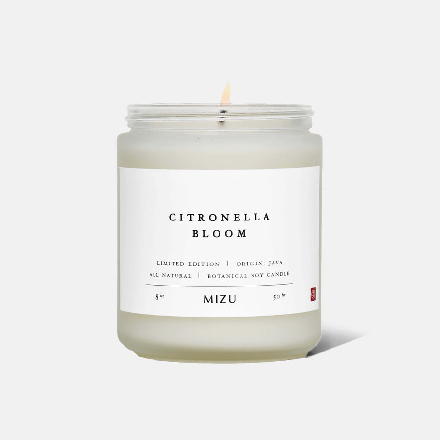 MIZU Citronella Bloom Essential Oil Candle