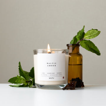 MIZU Basil Mint Essential Oil Candle