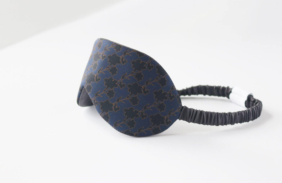 Silk Floral Nightshade sleep mask side detail