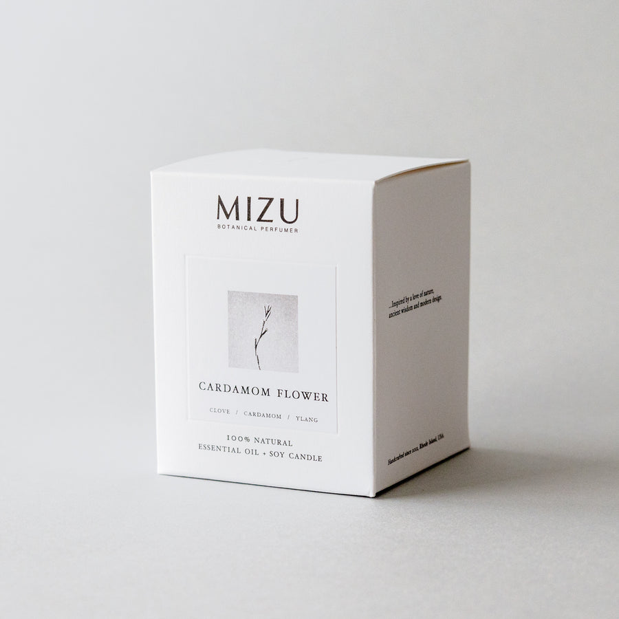 MIZU Cardamom Flower Essential Oil Candle