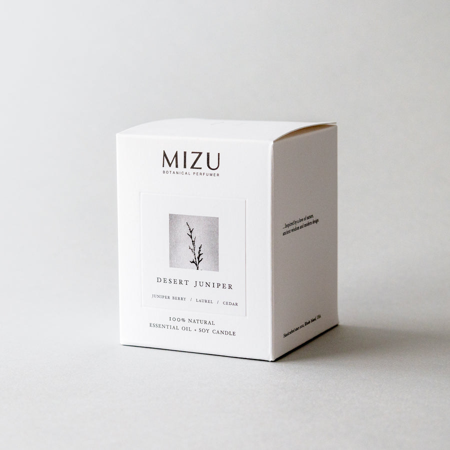 MIZU Desert Juniper Essential Oil Candle