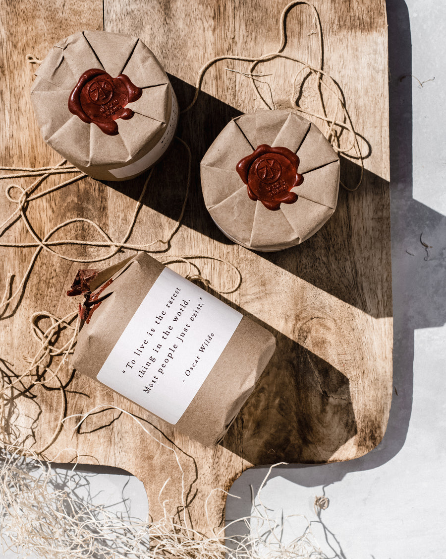 MIZU brand Wax Seal Candle Gift Wrapping